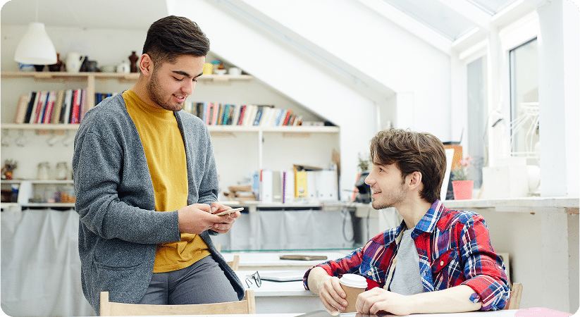 Academic counseling session with students
